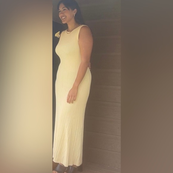 DISSH IVY YELLOW/LEMON MIDI DRESS NEW - Picture 3 of 3